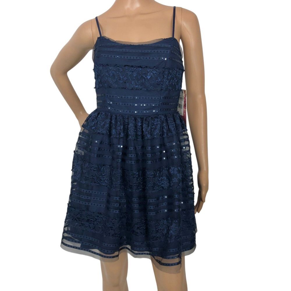 Emerald Sundae Floral Lace Fit & Flare Formal Mini Dress Size‎ 5 Homecoming Prom